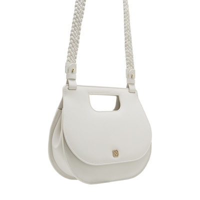 Damian Beyaz Kadın Deri El Çantası