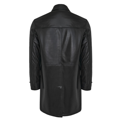 Damian Siyah Erkek Deri Kaban