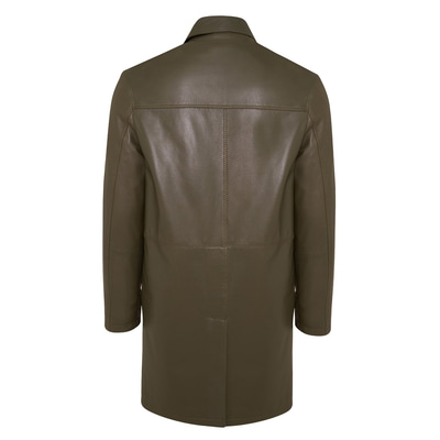 Damian Yeşil Erkek Deri Kaban