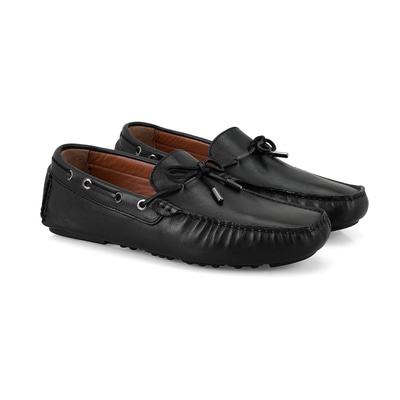 Damien Siyah Erkek Deri Loafer