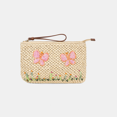 DE-13142 SS26 KADIN CLUTCH HASIR ÇANTA