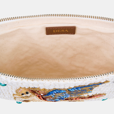 DE-13143 SS26 KADIN CLUTCH HASIR ÇANTA