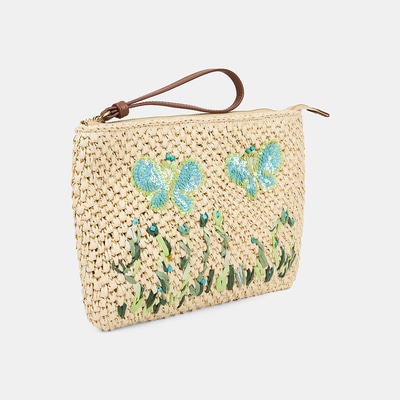 DE-13145 SS26 KADIN CLUTCH HASIR ÇANTA