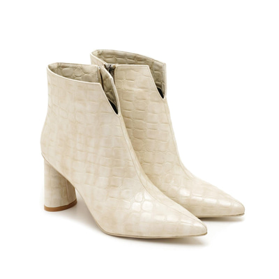 Delia Ekru Kadın Topuklu Bot