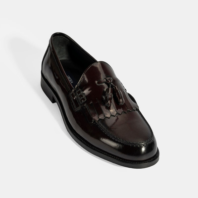 DESA  Erkek Bordo Püskül Detaylı Deri Loafer