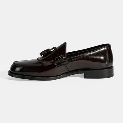 DESA  Erkek Bordo Püskül Detaylı Deri Loafer