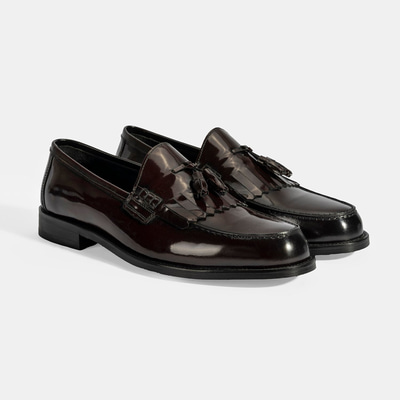 DESA  Erkek Bordo Püskül Detaylı Deri Loafer