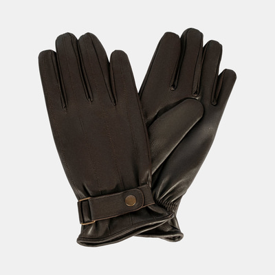 DESA - FY Erkek Koyu Kahve Tokalı Deri Eldiven