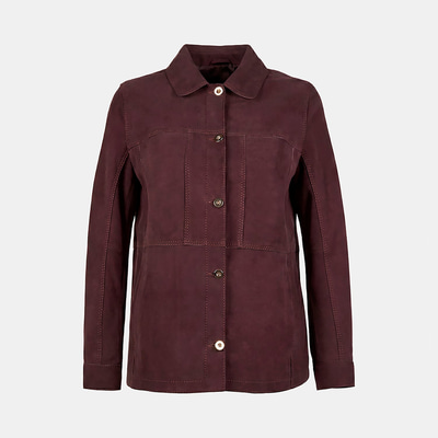 DESA Kadın Kiremit Gömlek Yakalı Düğmeli Süet Ceket