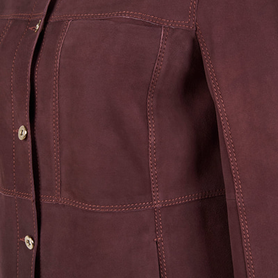 DESA Kadın Kiremit Gömlek Yakalı Düğmeli Süet Ceket