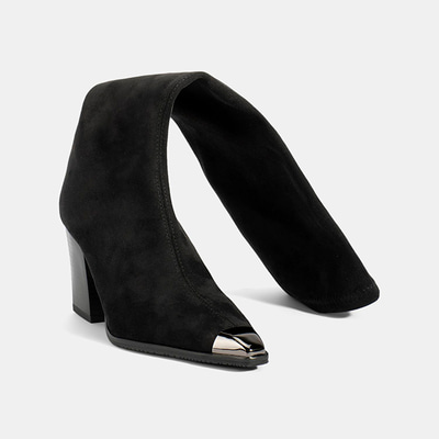 DESA Kadın Siyah Kalın Topuklu Stretch Çizme