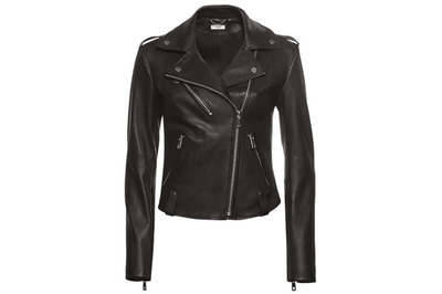 Dessey Kadın Deri Streç Biker Ceket