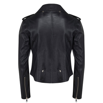 Dessey Kadın Deri Streç Biker Ceket