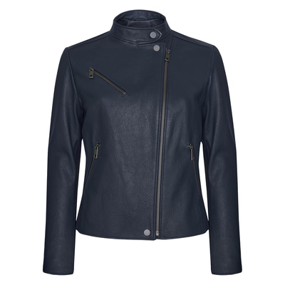Destiny Lacivert Kadın Deri Ceket