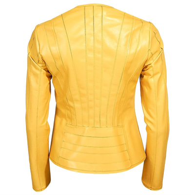 Deundria Kadın Fit Panelli Deri Ceket