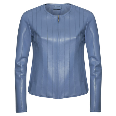 Deundria Kadın Fit Panelli Deri Ceket