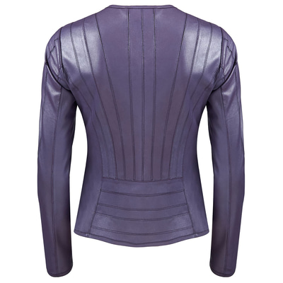 Deundria Kadın Fit Panelli Deri Ceket