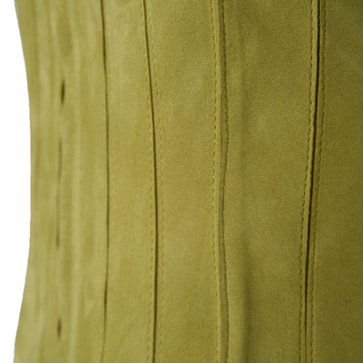 Deundria Yeşil Kadın Panelli Fit Süet Ceket