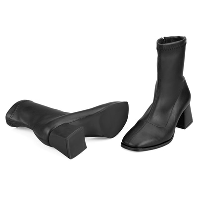 Dikra Siyah Kadın Topuklu Bot