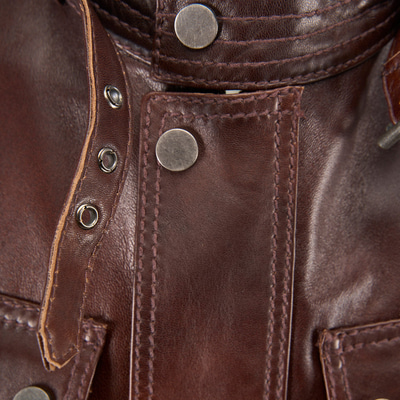 Dione Kahve Erkek Deri Mont