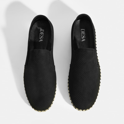 Dislina Siyah Erkek Deri Slip-On Günlük Ayakkabı