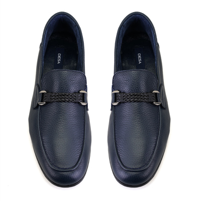 Drake Lacivert Erkek Deri Loafer
