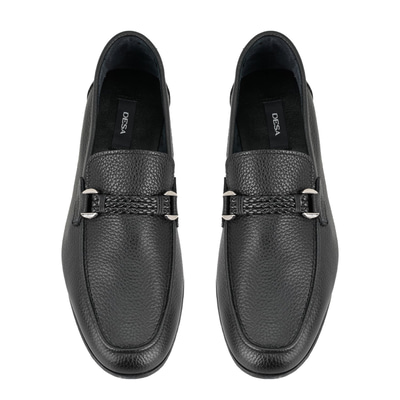 Drake Siyah Erkek Deri Loafer