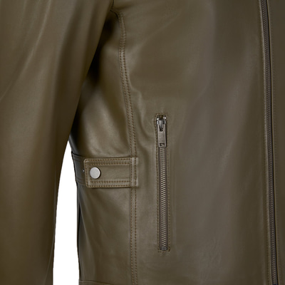 Dugan Yeşil Erkek Deri Mont