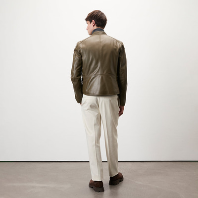 Dugan Yeşil Erkek Deri Mont