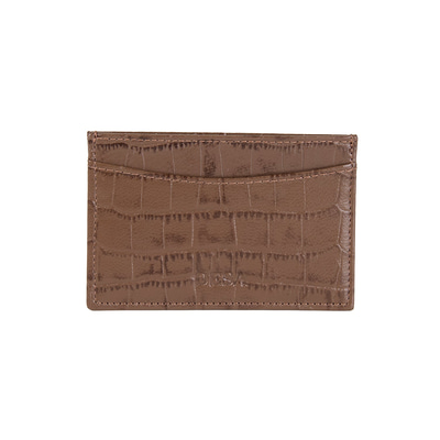 Dukinea Kahve Kadın Kroko Baskılı Deri Kartlık