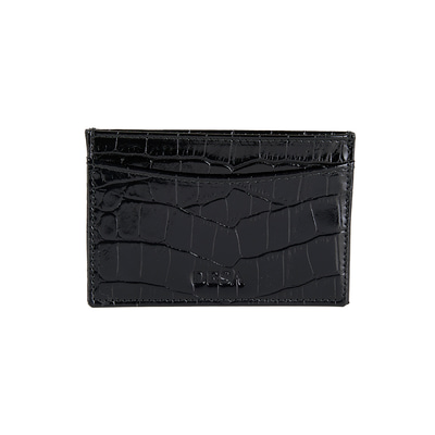 Dukinea Siyah Kadın Kroko Baskılı Deri Kartlık