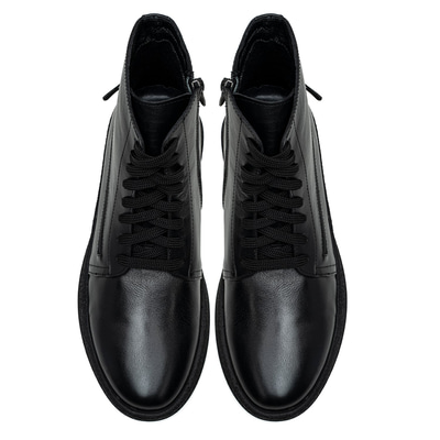 Duren Siyah Erkek Deri Bot