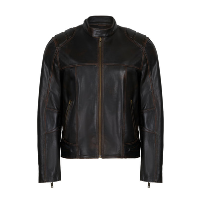 Edessa Gri Erkek Deri Mont