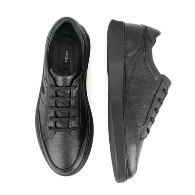 Edna Siyah Erkek Deri Günlük Ayakkabı