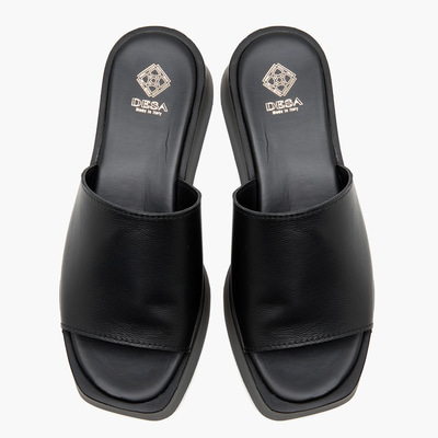 Edna Siyah Kadın Deri Terlik