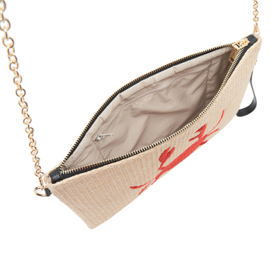 Elroy Kırmızı Kadın Hasır Portföy Çanta