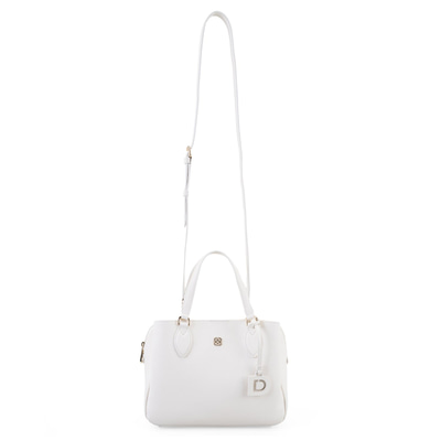 Emil Beyaz Kadın Deri El Çantası