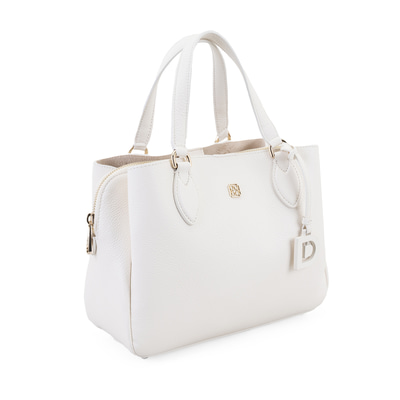 Emil Beyaz Kadın Deri El Çantası