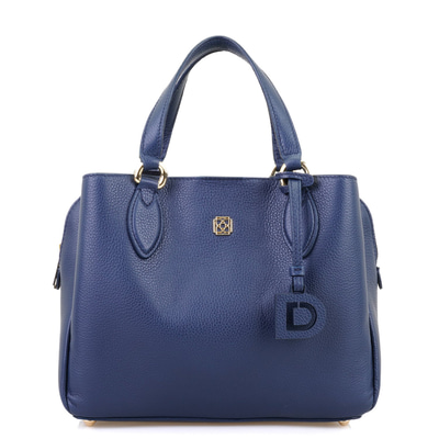 Emil Lacivert Kadın Deri El Çantası