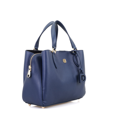 Emil Lacivert Kadın Deri El Çantası