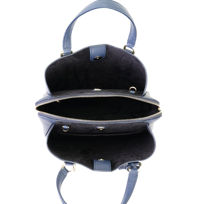 Emil Lacivert Kadın Deri El Çantası