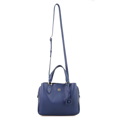 Emil Lacivert Kadın Deri El Çantası