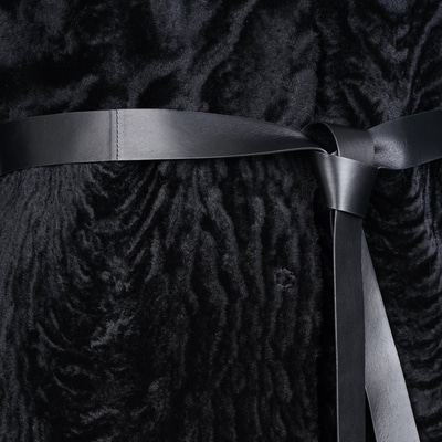 Emilly Siyah Kadın Kürk Kaban