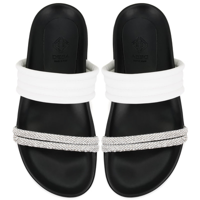 Emilo Beyaz Kadın DesaComfort Tabanlı Terlik