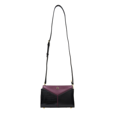 Emma Mor Kadın Kroko Baskılı Deri Omuz Çantası