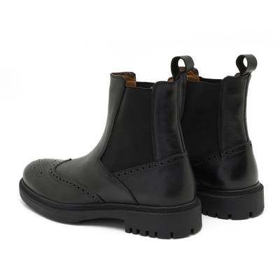 Enrica Siyah Erkek Deri Bot