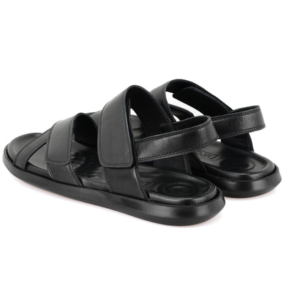 Erica Siyah Erkek Deri Sandalet