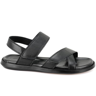 Erica Siyah Erkek Deri Sandalet