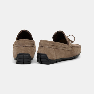 Erkek Bej Bağcık Detaylı Süet Loafer