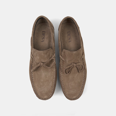Erkek Bej Bağcık Detaylı Süet Loafer